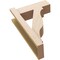 Ekena Millwork 6-in W x 16-in D x 24-in H Funston Block Rough Cedar Woodgrain TimberThane Outlooker, Primed Tan OUTUR060X16X24FST44RCPR - alternate 4